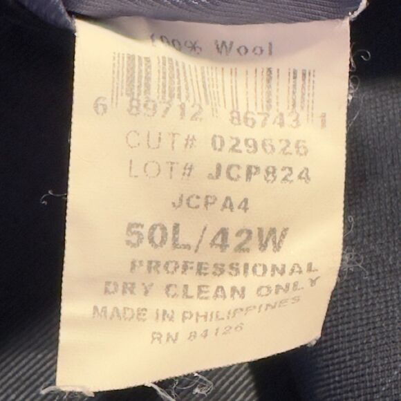 BILL BLASS Mens Blazer Sport Coat 3 Button Jacket 50L Blue Navy 100% WOOL Suits - Picture 10 of 10